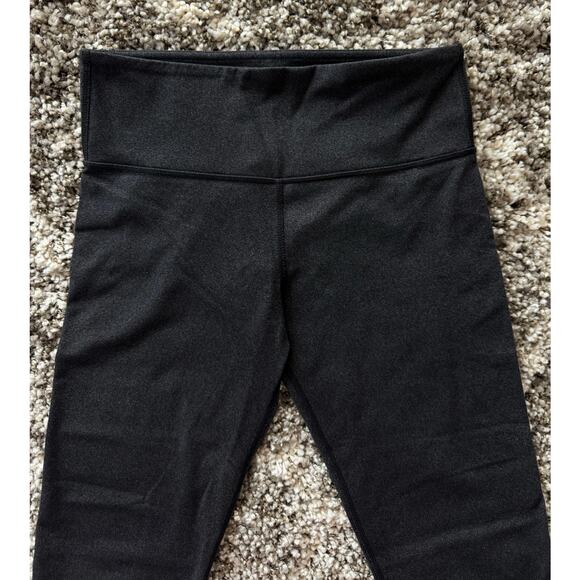 Lululemon Cropped Dark Gray Black Heather Leggings size 4 - Picture 4 of 11